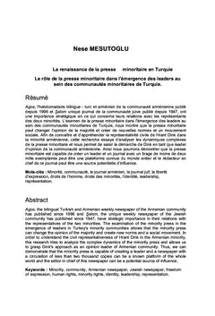 La renaissance de la presse minoritaire en Turquie