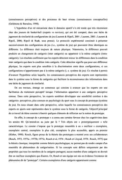 Etude des Connaissances Perceptives chez les sportifs experts
