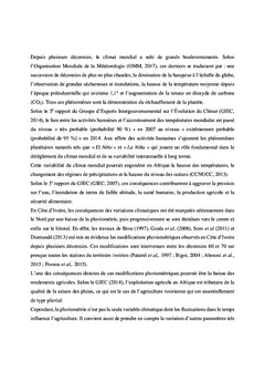 Variabilité climatique et production cacaoyère en Côte d'Ivoire