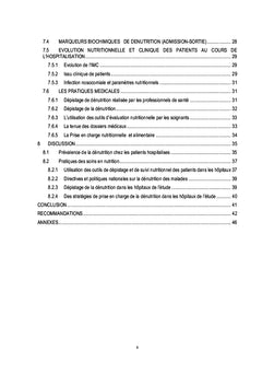 Dénutrition et Soins Nutritionnels chez les adultes hospitalisés