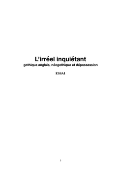 L'Irréel Inquiétant