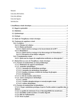 Evaluation de l'état nutritionnel des patients dialysés