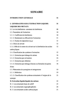 Extraction synergique de Cu(II) et du Co(II) par l'acide caprique