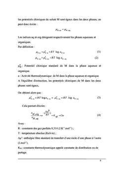 Extraction synergique de Cu(II) et du Co(II) par l'acide caprique