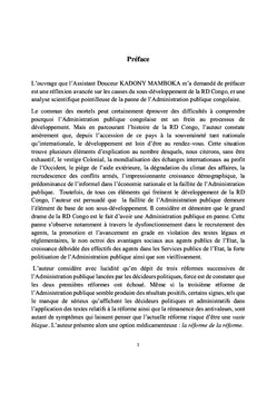 L'administration publique congolaise: un frein au développement