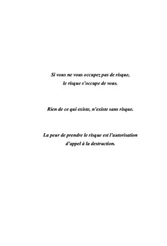 Le risque