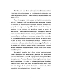 Le risque