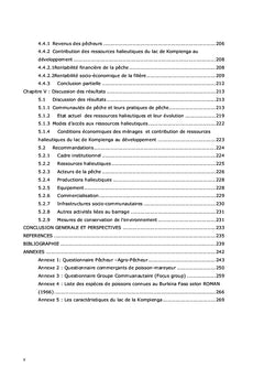 Communautés de Pêche et Ressources Halieutiques au lac Kompienga