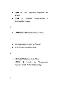Quelques éléments sur l'entrepreneuriat en Algérie