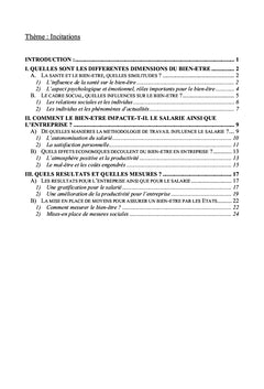 Les enjeux du bien-être en entreprise