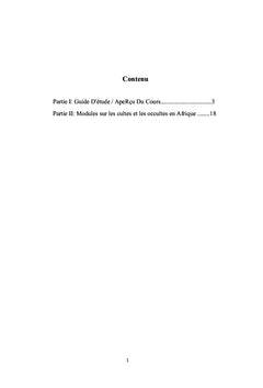 Les sectes et l'occultisme en Afrique