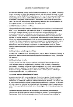 Les sectes et l'occultisme en Afrique