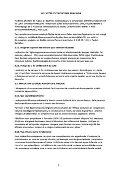 Les sectes et l'occultisme en Afrique