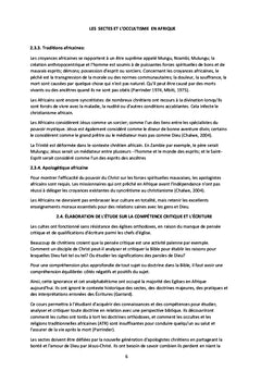 Les sectes et l'occultisme en Afrique