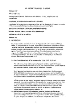Les sectes et l'occultisme en Afrique