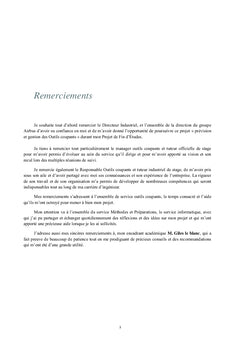 Prévision et gestion des outils coupants