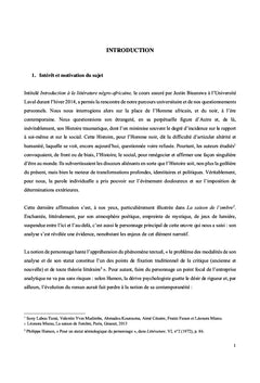 Le personnage aux prises avec la mémoire