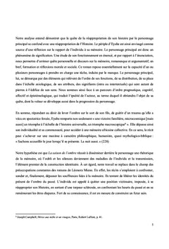 Le personnage aux prises avec la mémoire