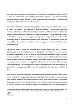 Le personnage aux prises avec la mémoire