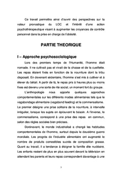 Lieu de controle chez les obeses