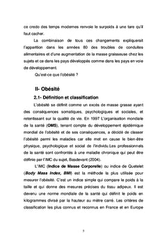 Lieu de controle chez les obeses