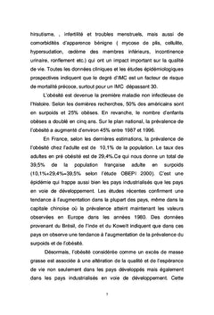 Lieu de controle chez les obeses