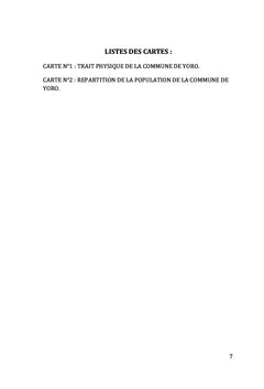 L'impact du changement climatique au Mali (cas de la commune de Yoro)