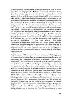 L'impact du changement climatique au Mali (cas de la commune de Yoro)
