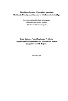 Identification des Compétences Professionnelles des Entraîneurs
