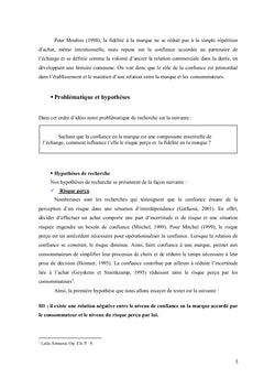 La fidélité par la confiance dans le comportement du consommateur