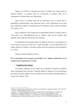 La fidélité par la confiance dans le comportement du consommateur