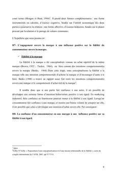 La fidélité par la confiance dans le comportement du consommateur
