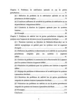 La stabilitE des systEmes dynamiques