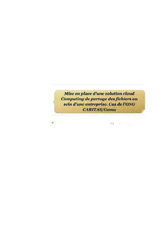 Mise en place d'une solution cloud computing au sein d'une Entreprise