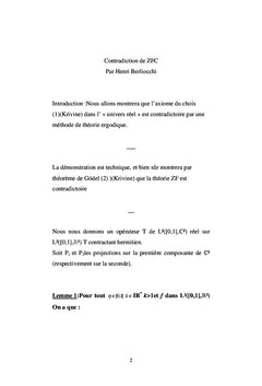 Contradiction de ZFC