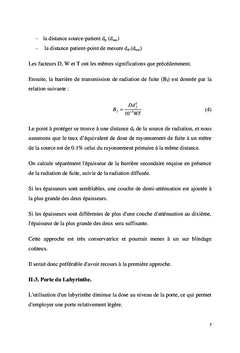 Rapport de calcul de blindage