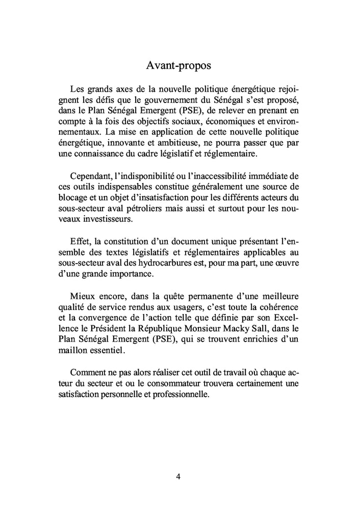 L'Aval Pétrolier au Sénégal