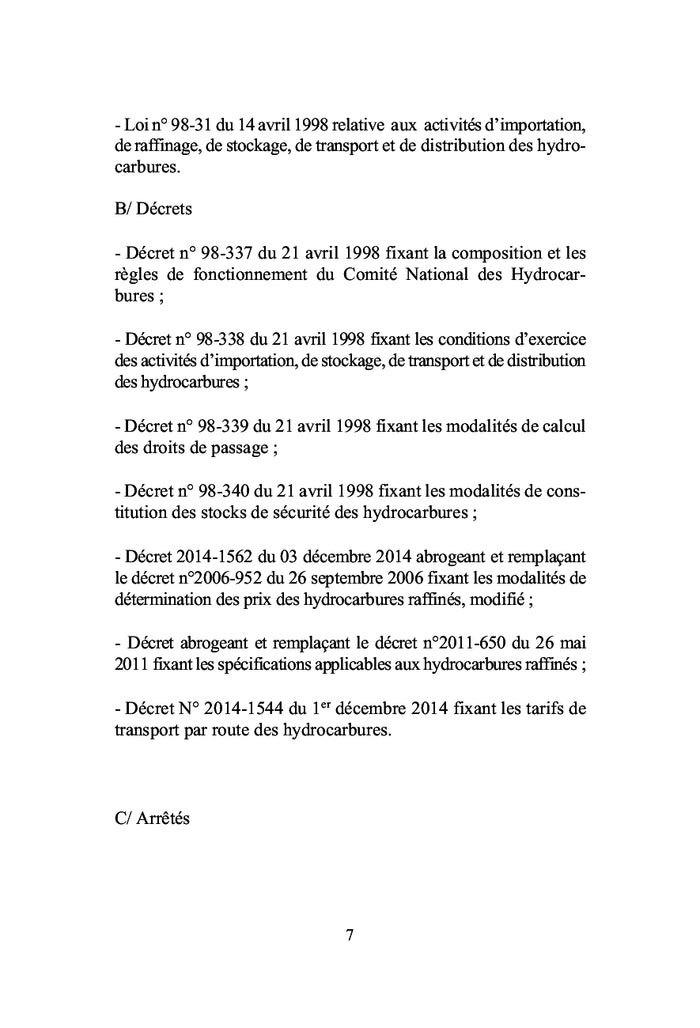 L'Aval Pétrolier au Sénégal