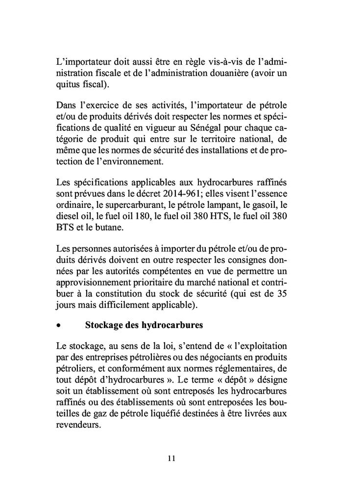 L'Aval Pétrolier au Sénégal
