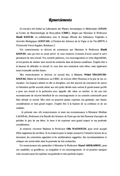 Exploration de six plantes médicinales Tunisiennes