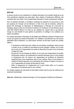Contribution à l'isolation thermique d'une chambre froide par un jet