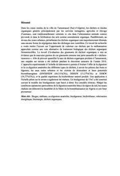 Production du méthane et du biofertiliseur