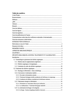 Production du méthane et du biofertiliseur