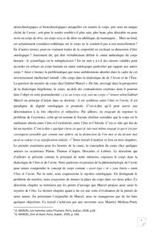 Du Corps dans la dialectique de l'Avoir et de l'Être