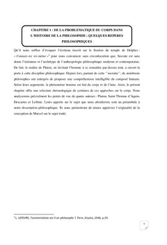 Du Corps dans la dialectique de l'Avoir et de l'Être