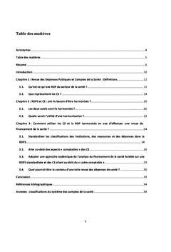 Harmoniser les Comptes de la Santé et la Revue des dépenses publiques