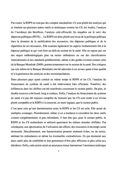 Harmoniser les Comptes de la Santé et la Revue des dépenses publiques