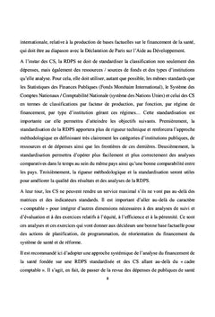 Harmoniser les Comptes de la Santé et la Revue des dépenses publiques
