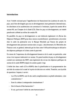 Harmoniser les Comptes de la Santé et la Revue des dépenses publiques