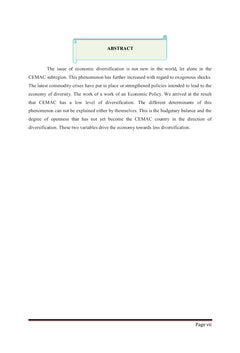 Diversification économique en zone CEMAC: Impact et performance